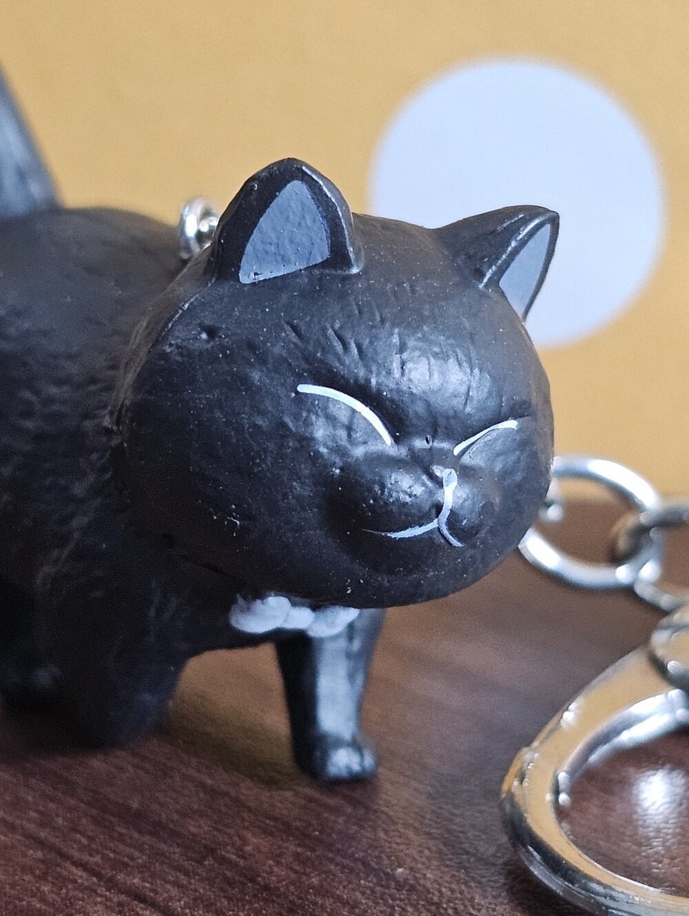 BOY Cat 🐈‍⬛ Keychain So Cute L👀K New Black Gray Purse Charm
